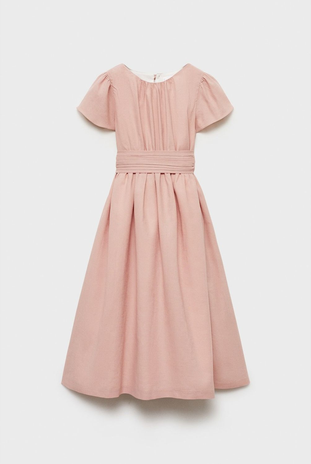 MANGO KIDS - Vestido Lino Abertura Espalda Niña Mango Kids