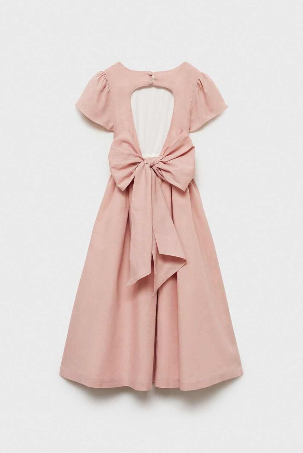 MANGO KIDS - Vestido Lino Abertura Espalda Niña Mango Kids
