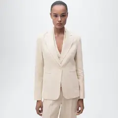 MANGO - Blazer Traje Lino Mujer