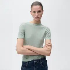 MANGO - Polera Lino Entallada Mujer