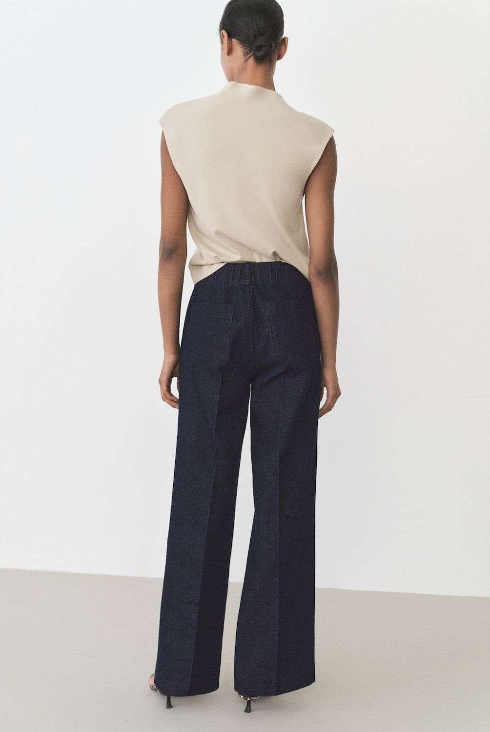 MANGO - Pantalón Denim Wideleg Mujer Mango