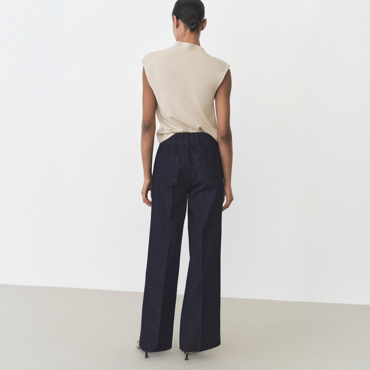 MANGO - Pantalón Denim Wideleg Mujer Mango