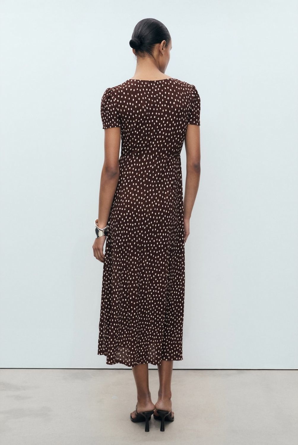 MANGO - Vestido Midi Estampado Mujer Mango
