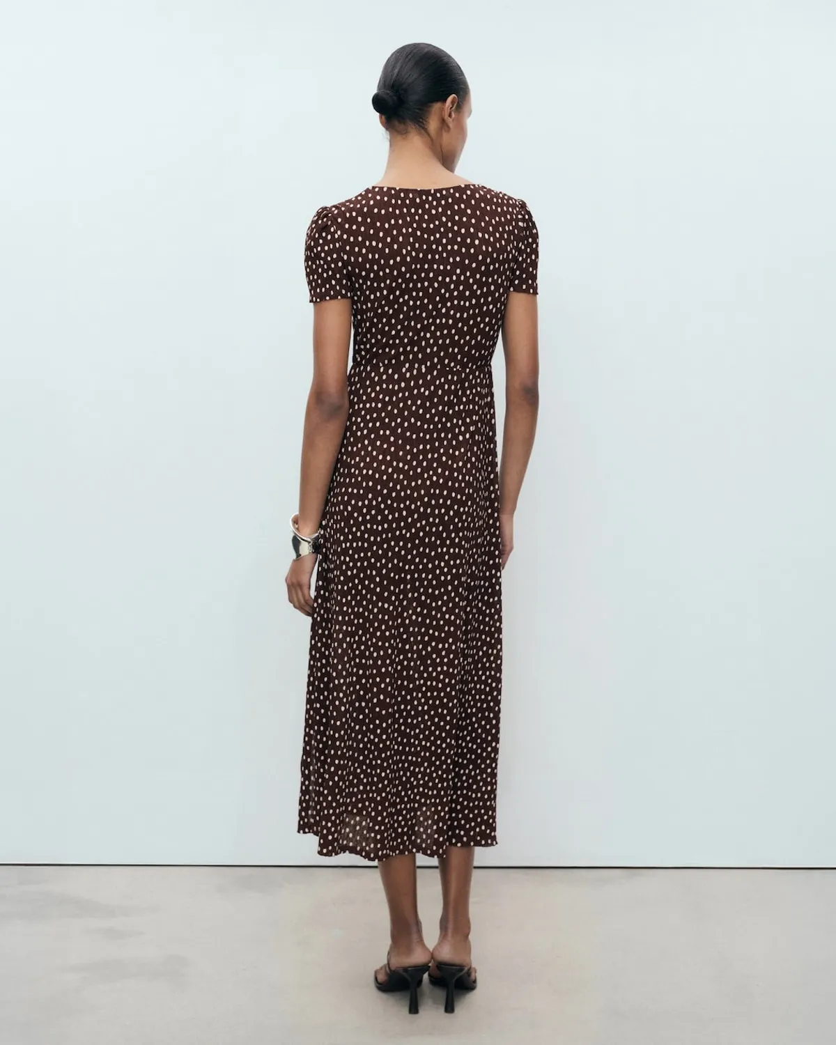 MANGO Vestido Midi Estampado Mujer Mango