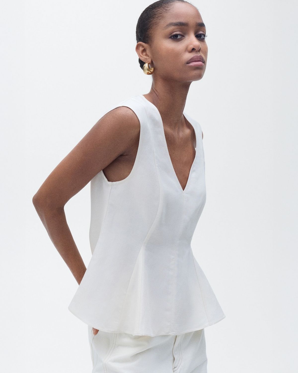 Camisa Blanca Camiseta Lino Mujer Mango Camisas Lino Mango Camisa