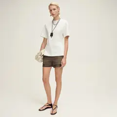 MANGO - Polera Manga Corta Cintura Entallada Mujer