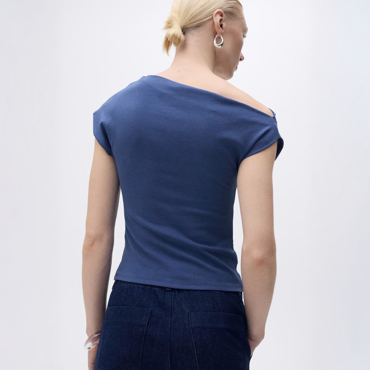 MANGO - Top Asimétrico Drapeado Mujer Mango