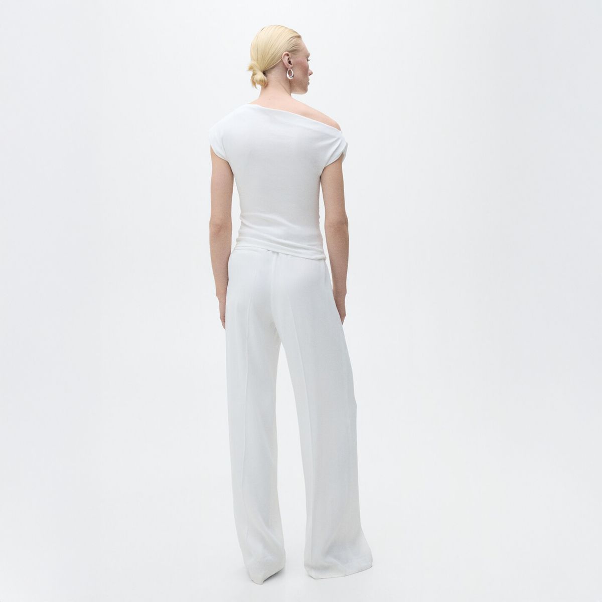 MANGO - Top Asimétrico Drapeado Mujer Mango