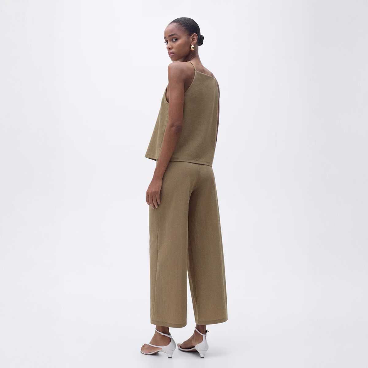 MANGO - Pantalón Culotte Punto Mujer Mango