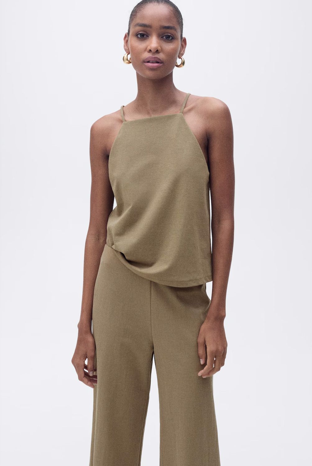 MANGO - Pantalón Culotte Punto Mujer Mango