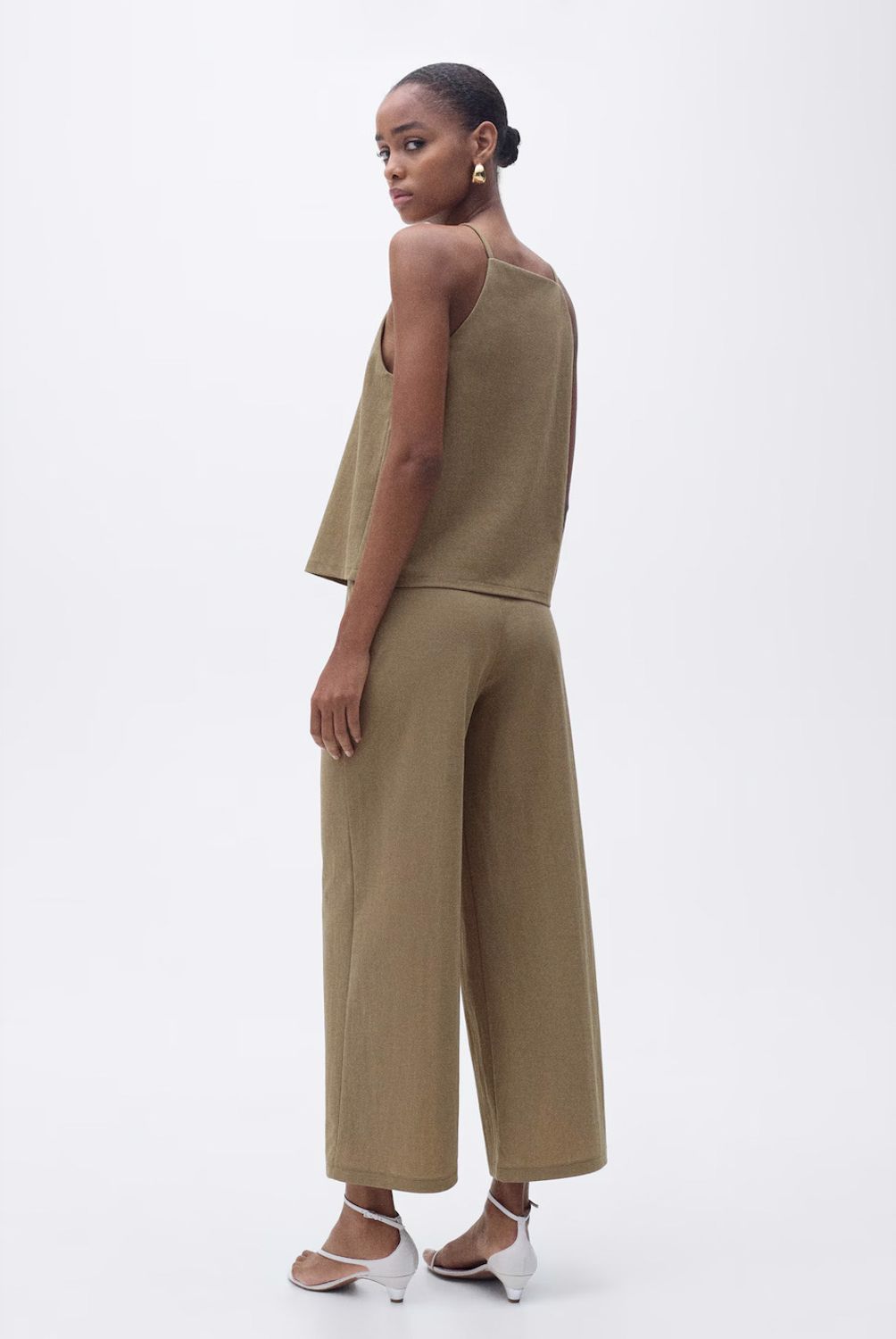 MANGO - Pantalón Culotte Punto Mujer Mango