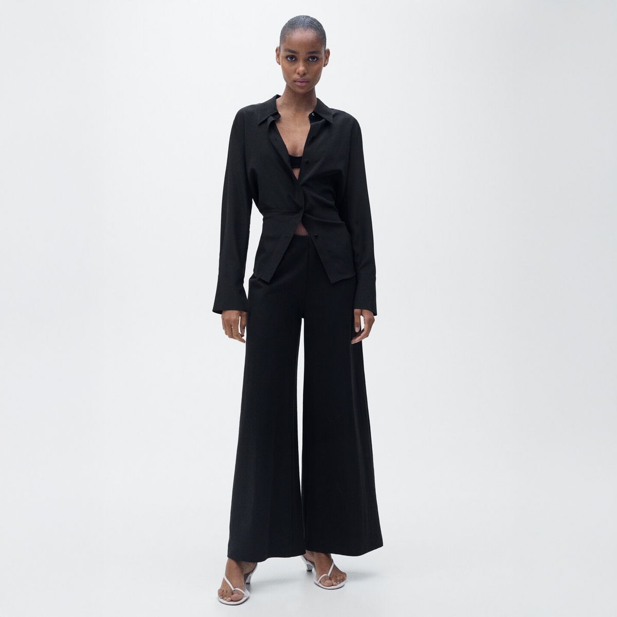 MANGO - Pantalón Culotte Punto Mujer Mango