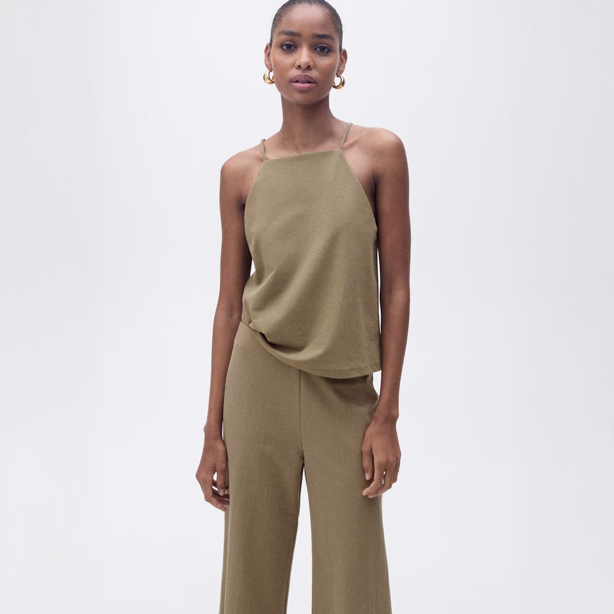 MANGO - Pantalón Culotte Punto Mujer Mango