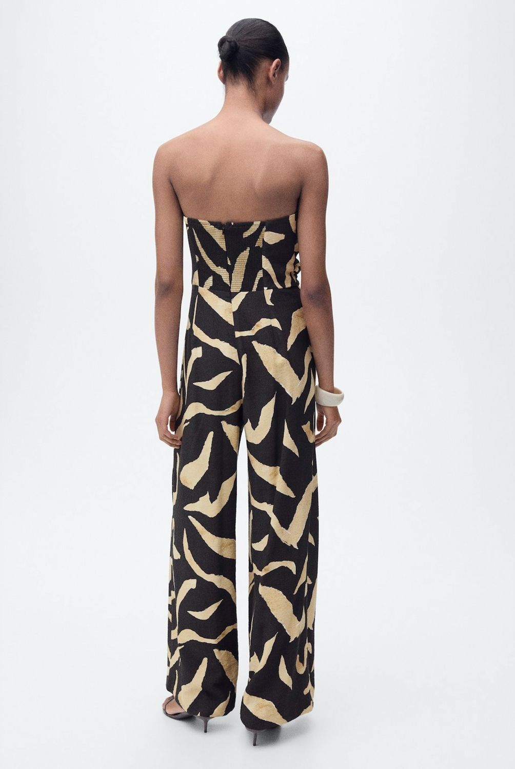 MANGO - Enterito Palabra De Honor Estampado Mujer Mango