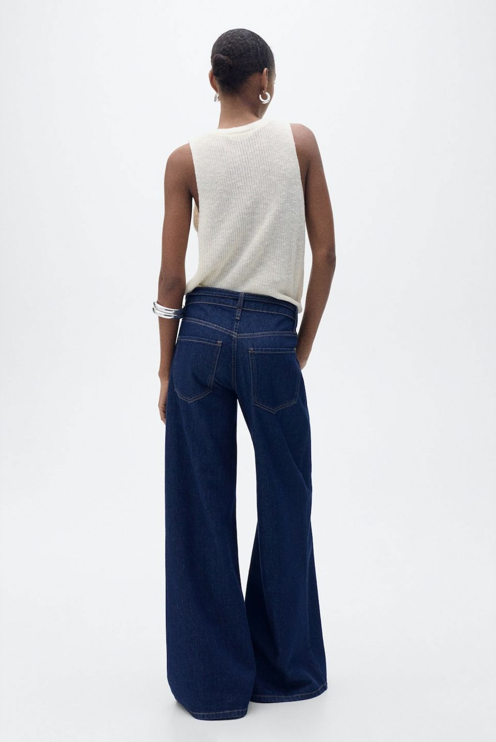 MANGO - Polera Punto Grueso Botones Mujer Mango