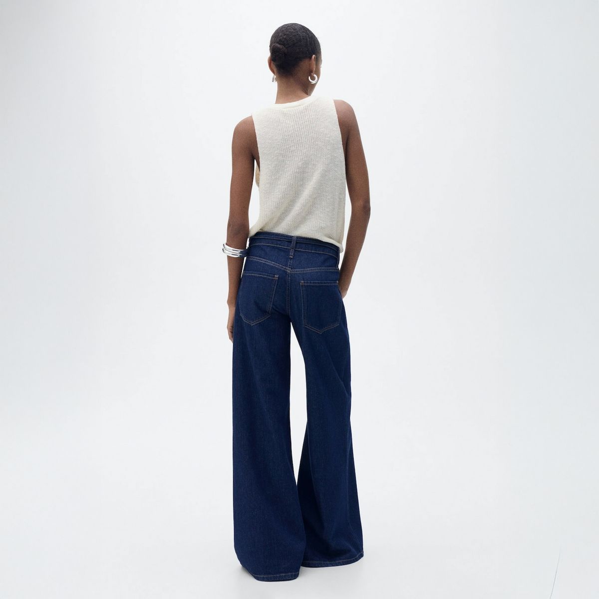 MANGO - Polera Punto Grueso Botones Mujer Mango