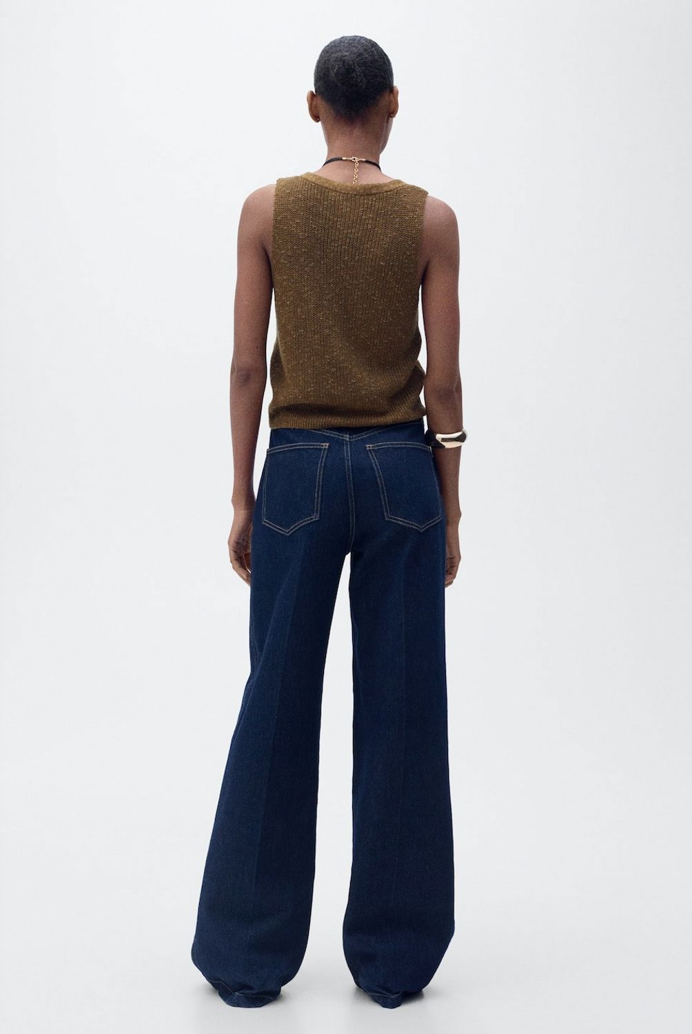 MANGO - Polera Punto Grueso Botones Mujer Mango
