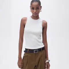 MANGO - Top Punto Canalé Mujer