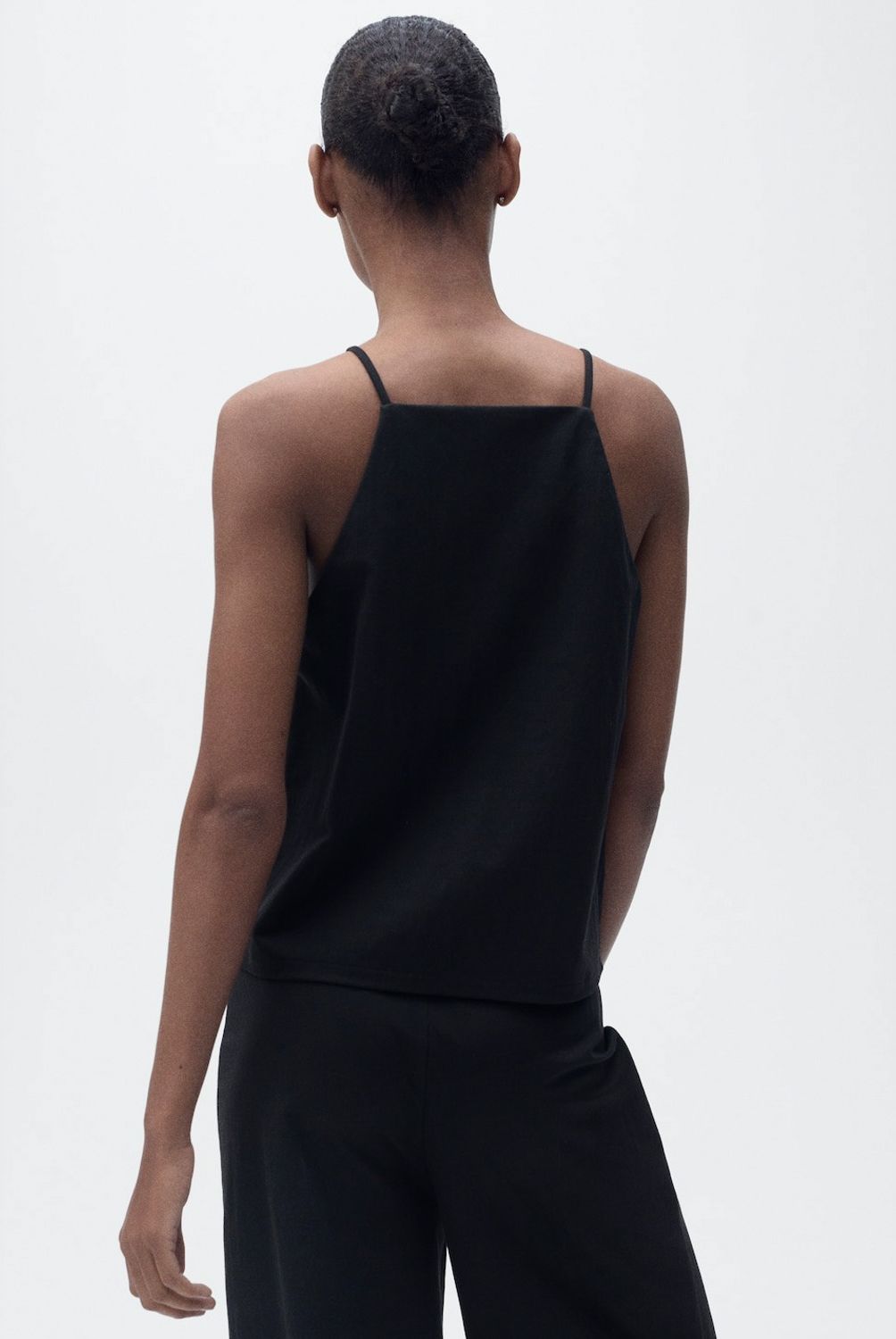 MANGO - Top Algodón Cuello Halter Mujer Mango
