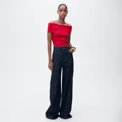 MANGO - Top Punto Hombros Descubiertos Mujer