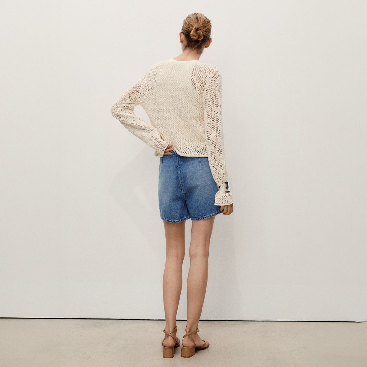 MANGO - Falda Pantalón Denim Cruzada Mujer Mango