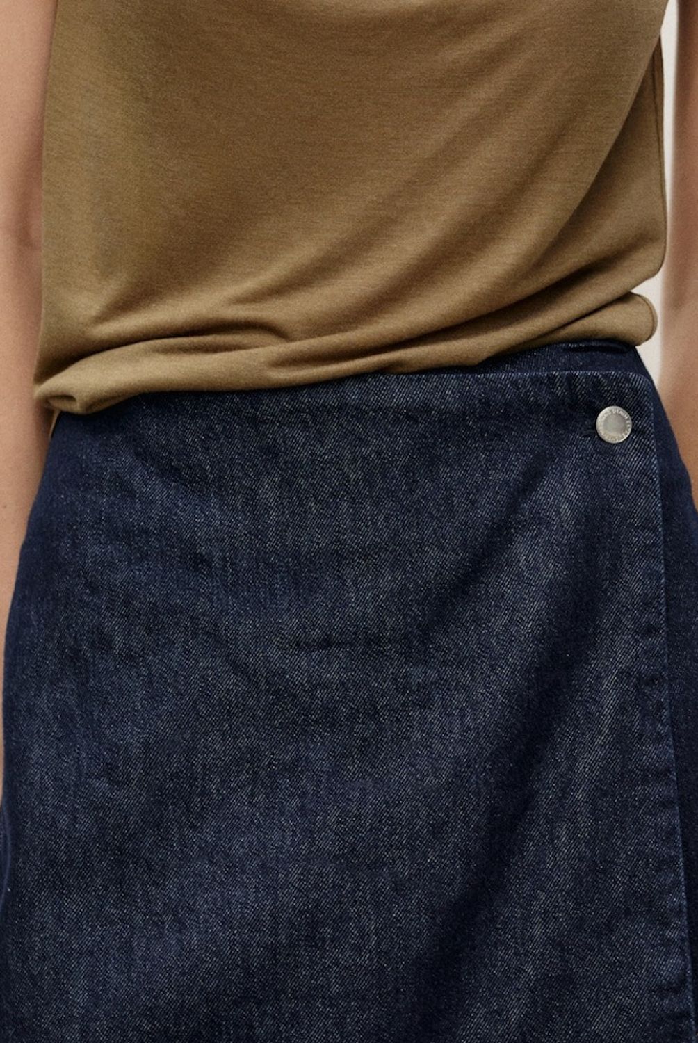 MANGO - Falda Pantalón Denim Cruzada Mujer Mango