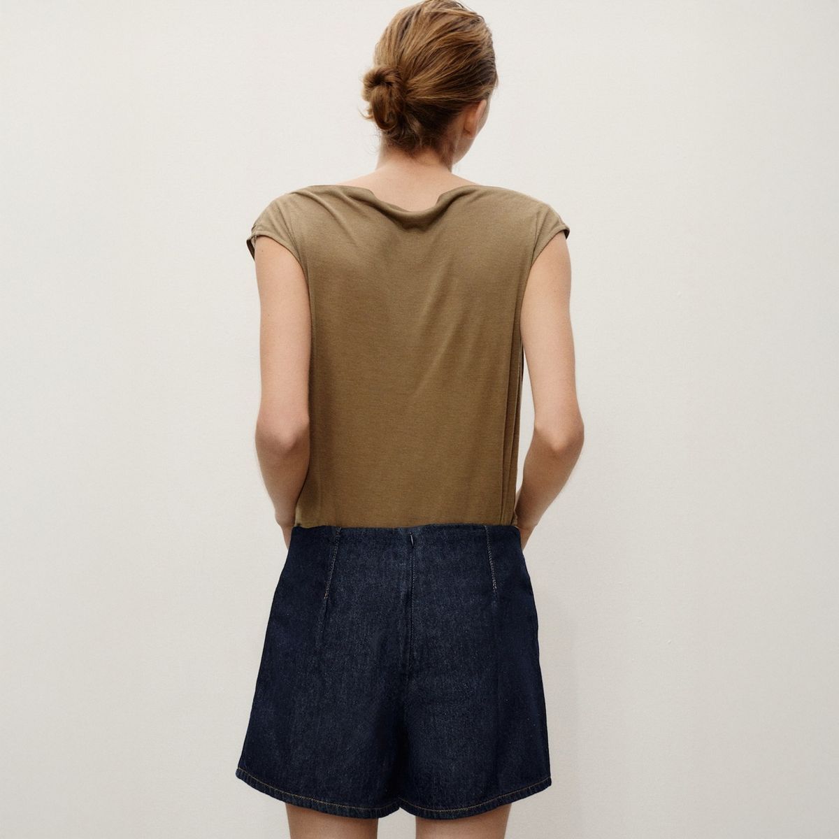 MANGO - Falda Pantalón Denim Cruzada Mujer Mango