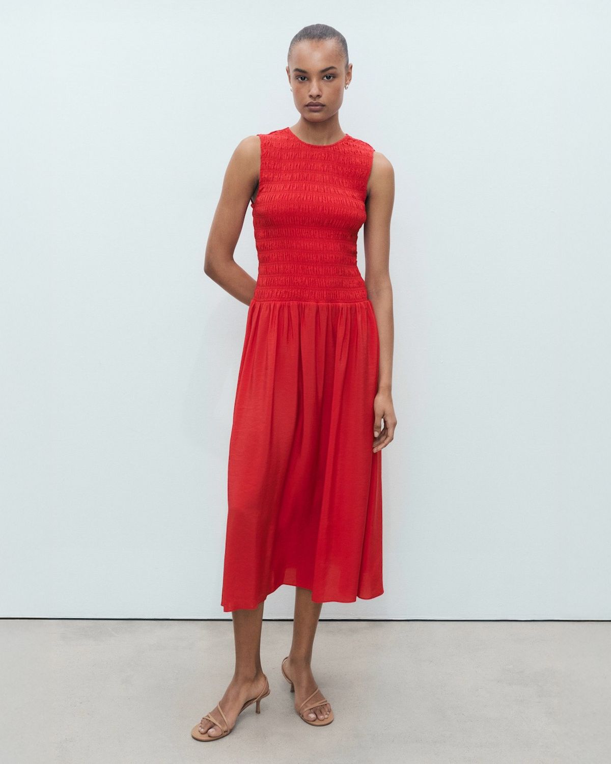 Dress Vestidos Mango Falabella MANGO Vestido Evasé Cuerpo Fruncido