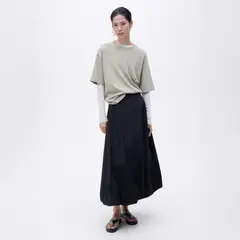 MANGO - Falda Midi Globo Mujer