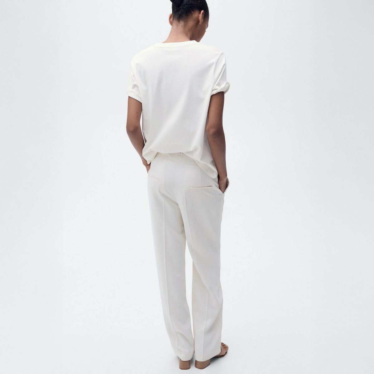 MANGO - Polera Estampada Manga Corta Mujer Mango