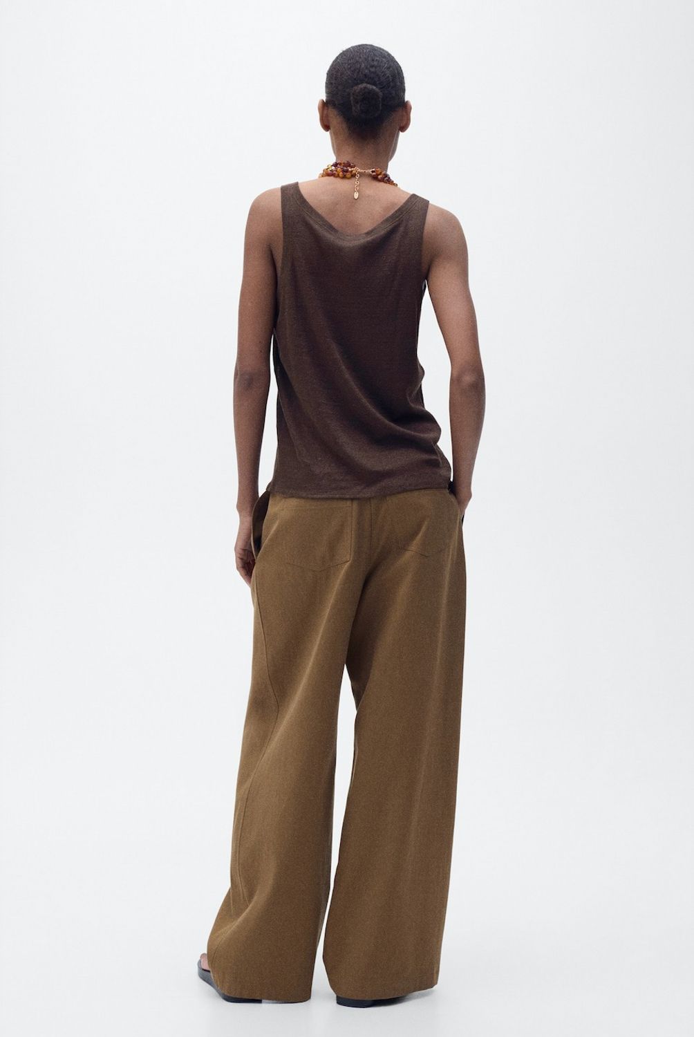 MANGO - Top Tirantes Lino Mujer Mango