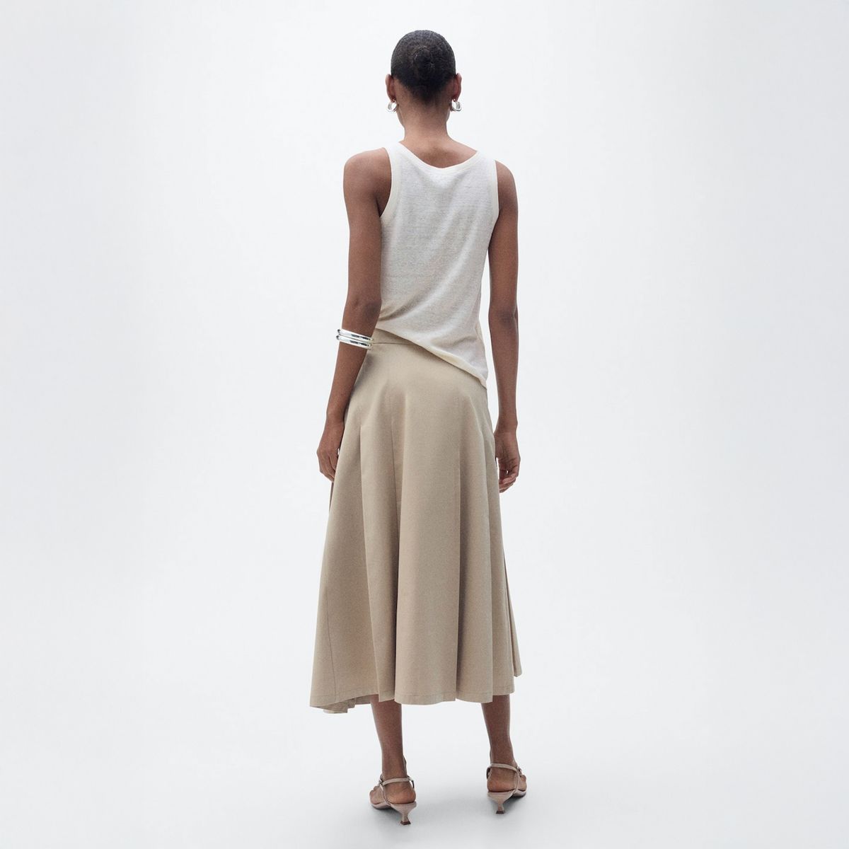 MANGO - Top Tirantes Lino Mujer Mango