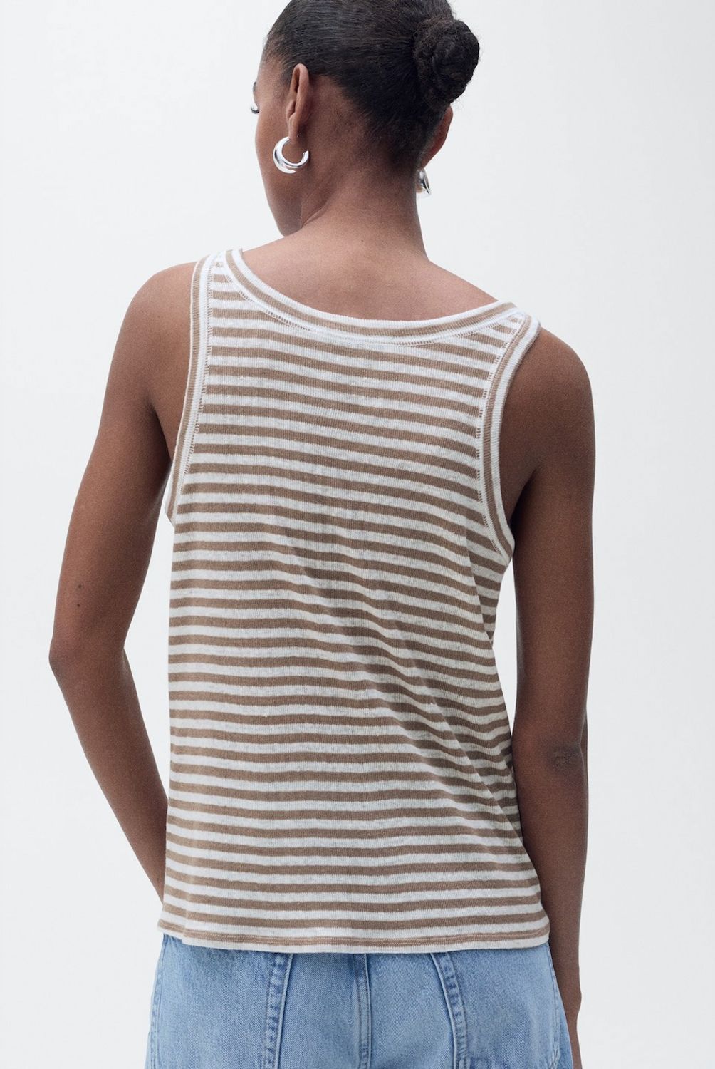 MANGO - Top Tirantes Lino Mujer Mango