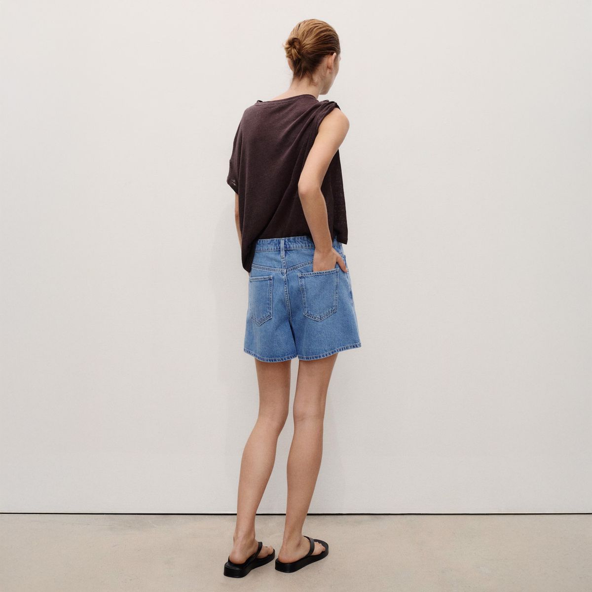 MANGO - Short Vaqueros Tiro Alto Mujer Mango