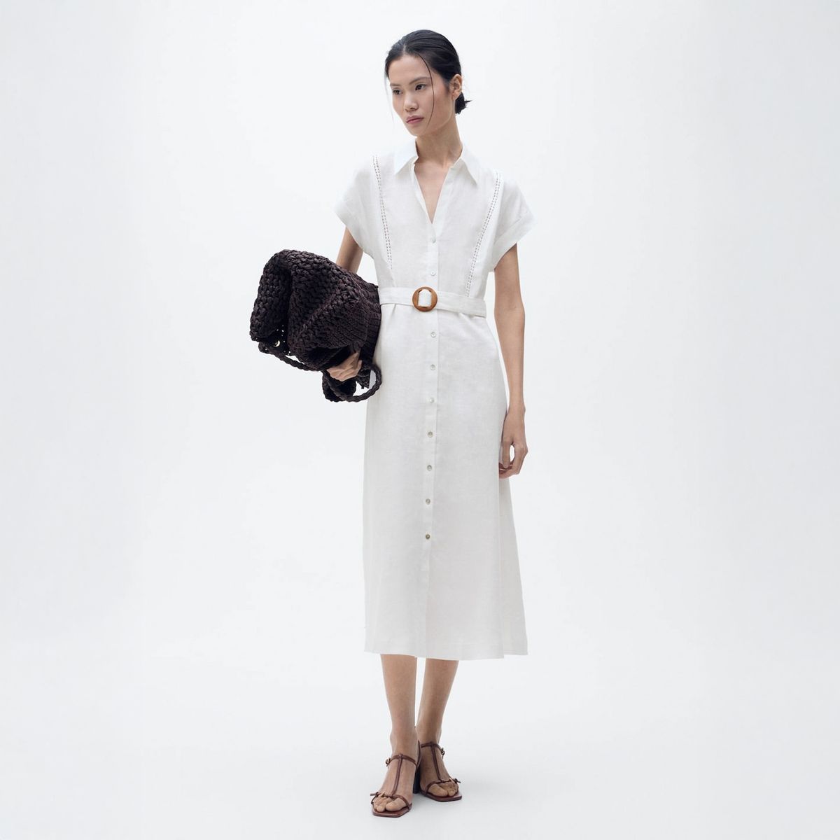 MANGO - Vestido Básica Estructurada Mujer Mango