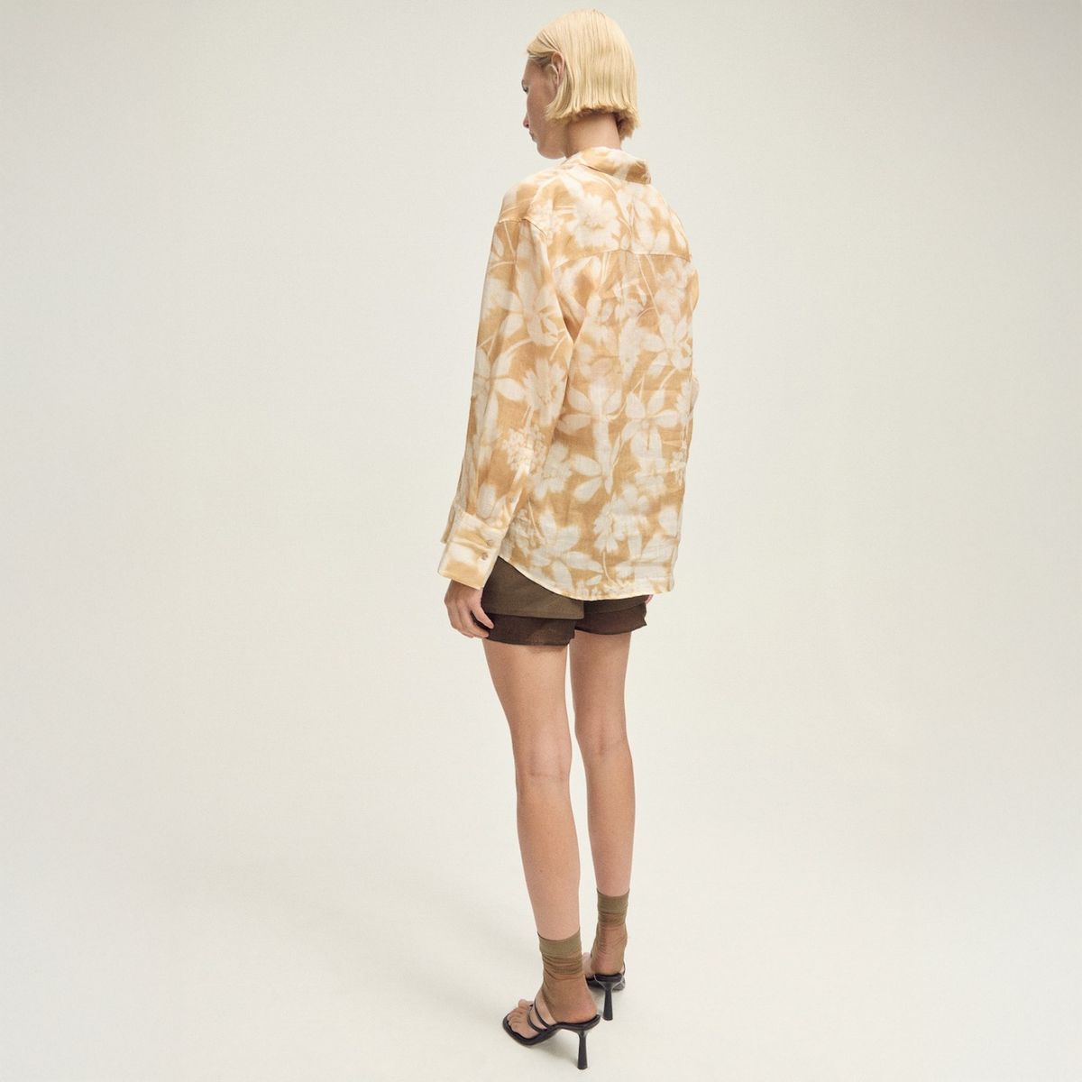 MANGO - Blusa Floral Cierre Multiposición Mujer Mango