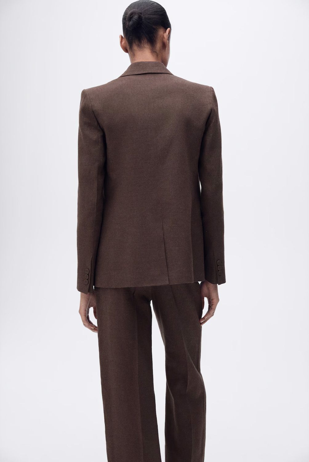 MANGO - Blazer Traje 100% Lino Mujer Mango