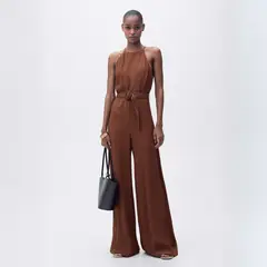 MANGO - Enterito Cinturón Cuello Halter Mujer
