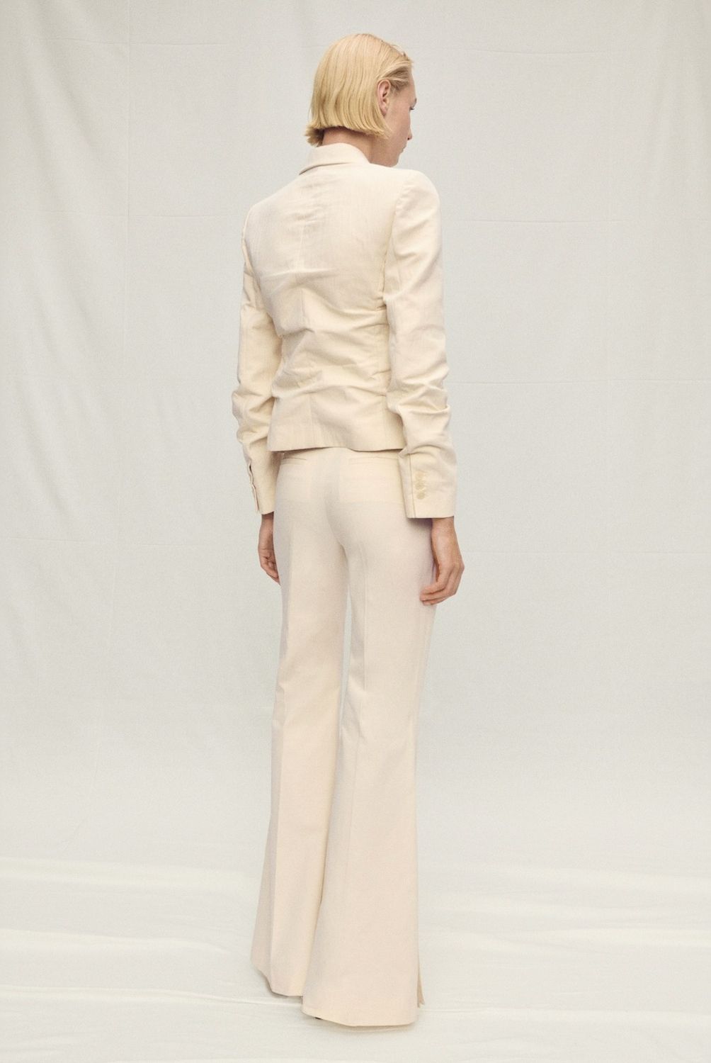 MANGO - Pantalón Traje Wideleg Algodón Mujer Mango