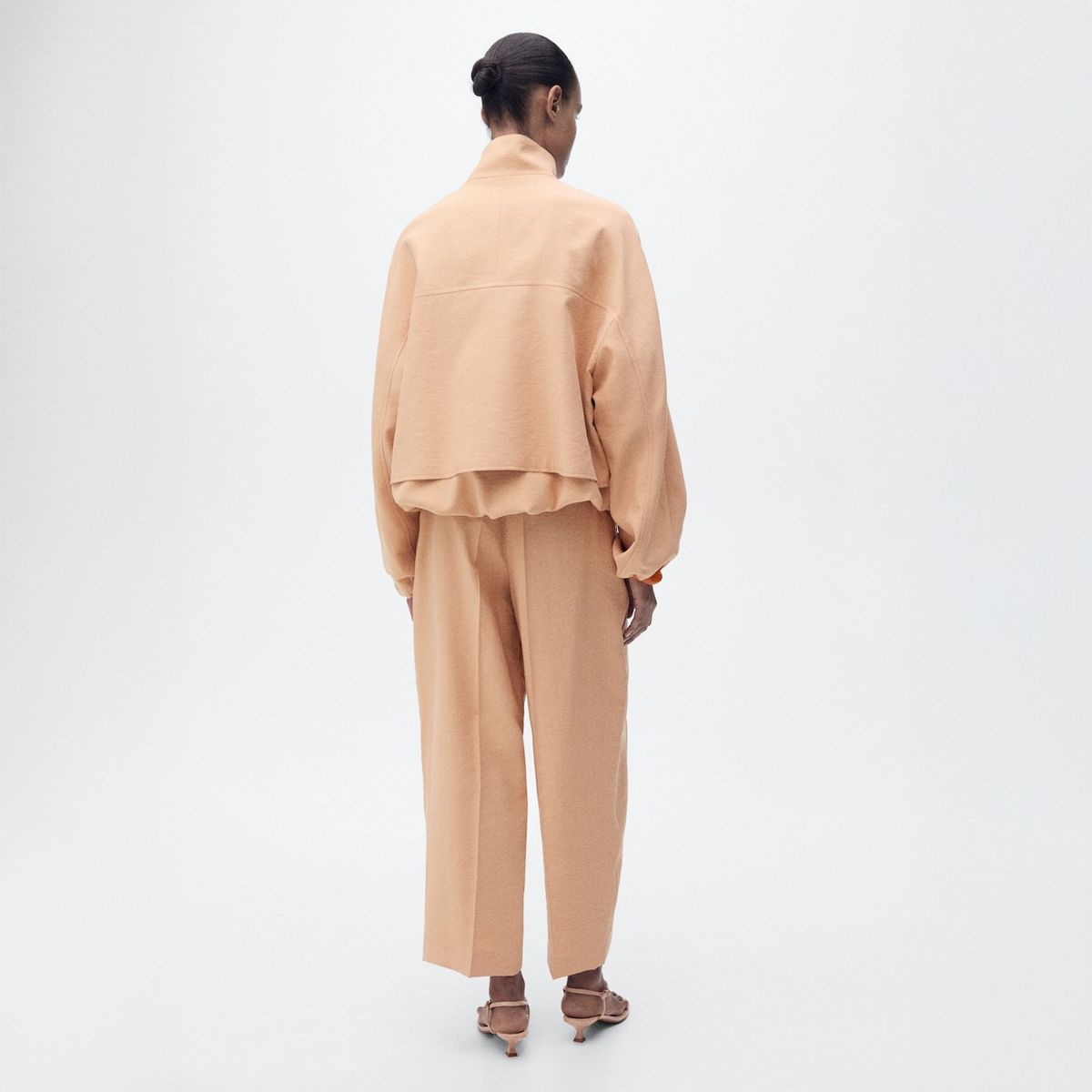 MANGO - Pantalón Lyocell Recto Pinzas Mujer Mango