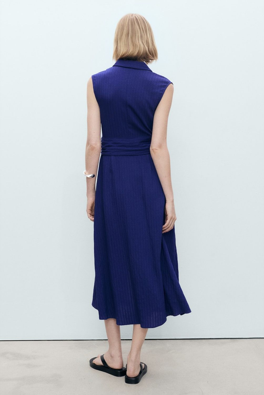 MANGO - Vestido Camisero Lazo Mujer Mango