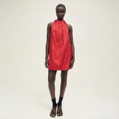 MANGO - Vestido Halter Detalle Lazo Mujer