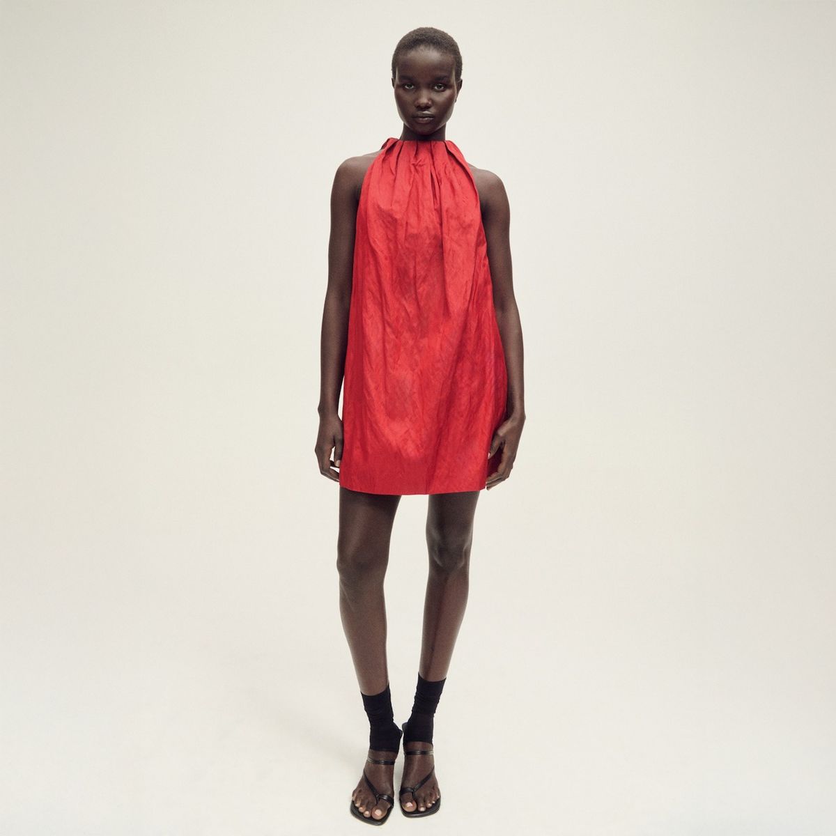 MANGO - Vestido Halter Detalle Lazo Mujer Mango