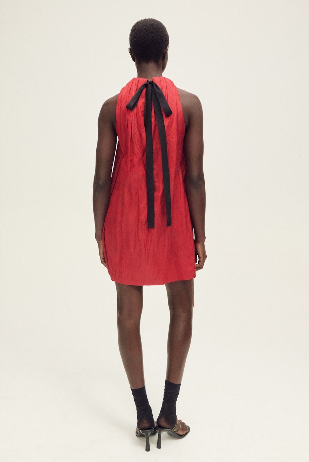 MANGO - Vestido Halter Detalle Lazo Mujer Mango