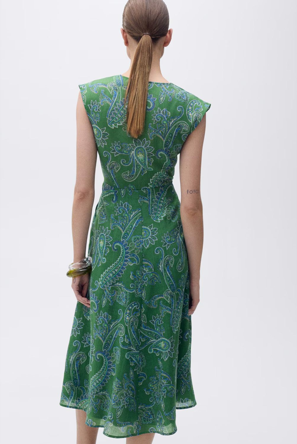 MANGO - Vestido Ramio Paisley Mujer Mango