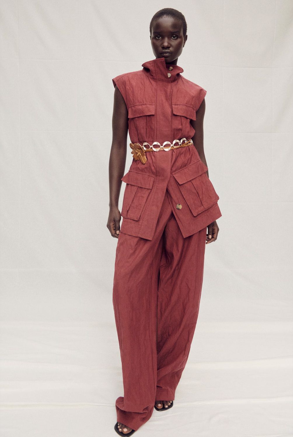 MANGO - Chaleco Traje Efecto Arrugado Bolsillos Mujer Mango