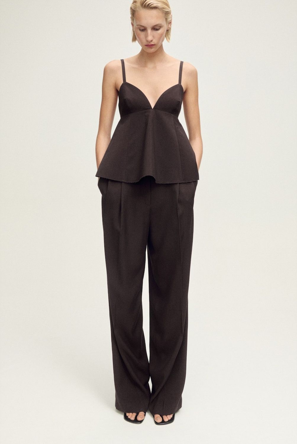 MANGO - Top Volante Espalda Abierta Mujer Mango