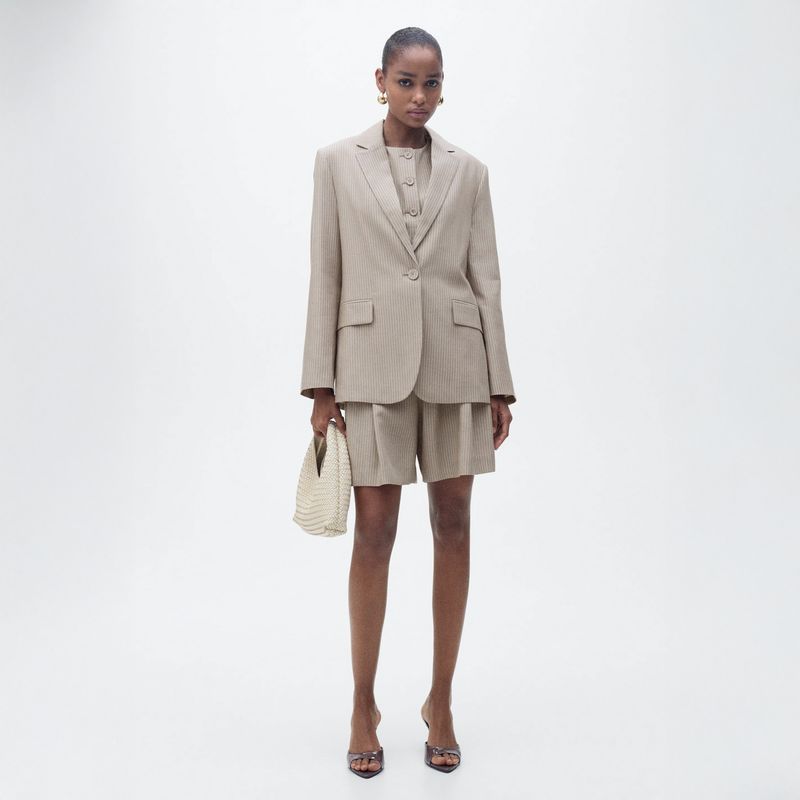 MANGO - Blazer Traje Lyocell Mujer Mango