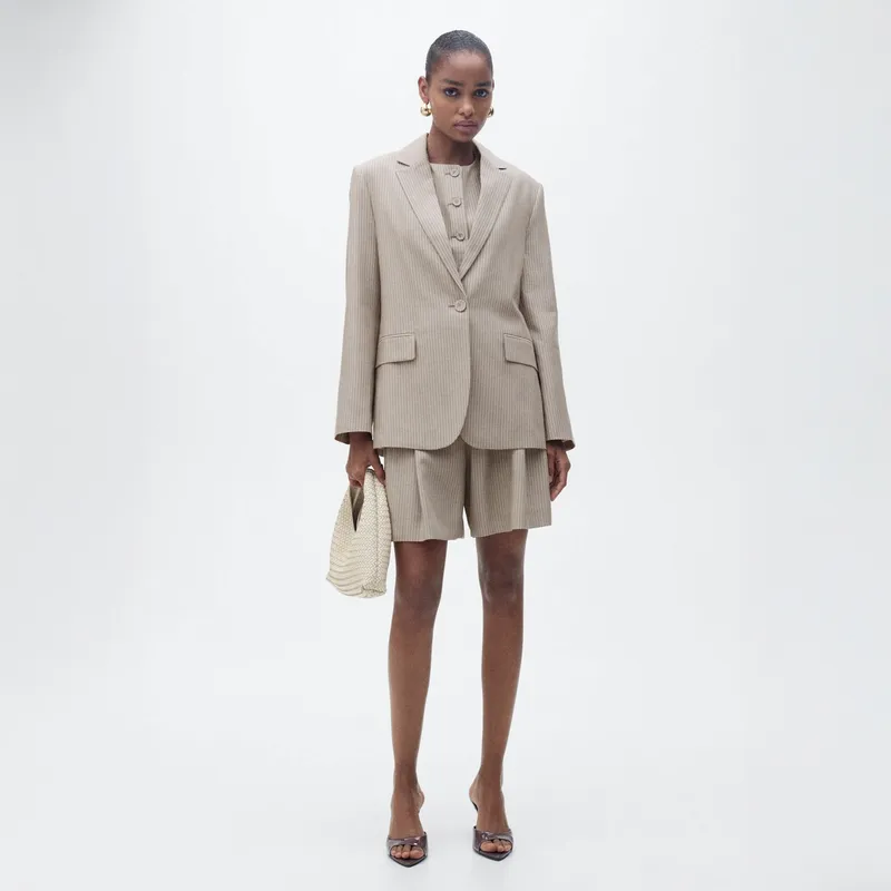 MANGO - Blazer Traje Lyocell Mujer Mango