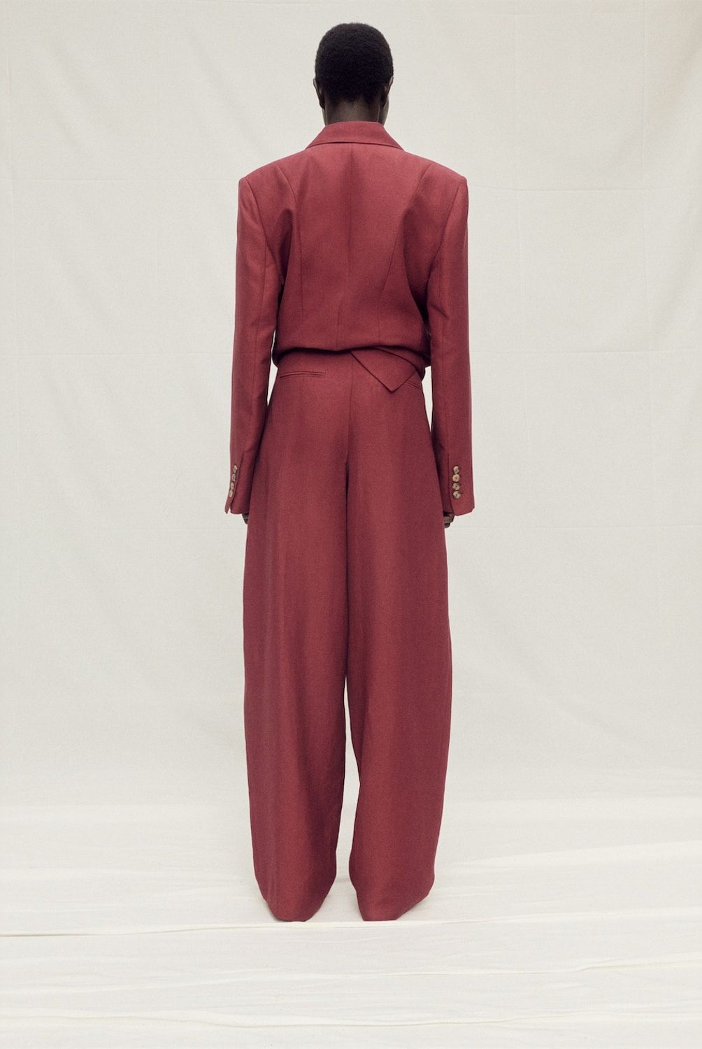 MANGO - Pantalón Traje Wideleg Mezcla Lino Mujer Mango